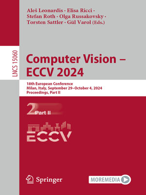 cover image of Computer Vision – ECCV 2024